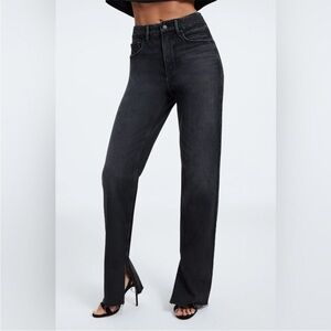 Good American Women's Black Good High-Waisted Jeans